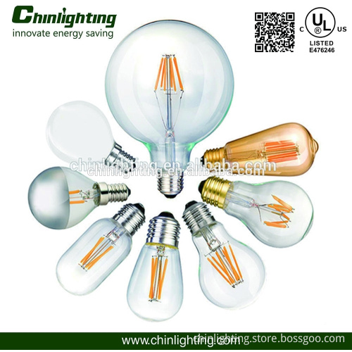 Gold S21 ST64 UL edison bulb led filament ST64 100LM/W 2200K gold surface light